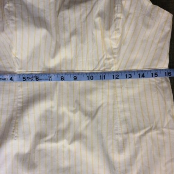 NWT PacSun Size Medium Y2K Spaghetti Strap Sundress White Yellow Striped Preppy - Picture 12 of 13